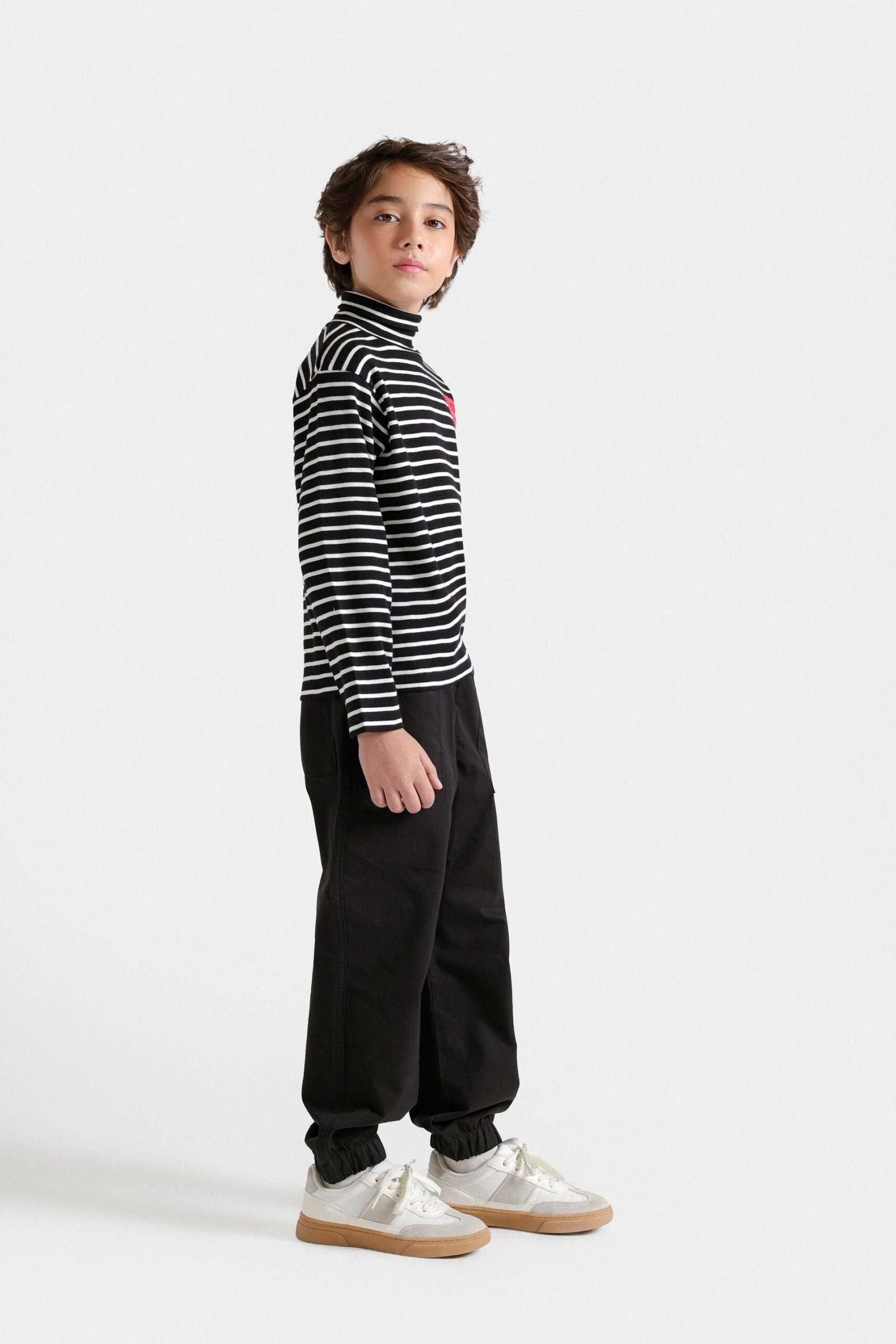 Slogan Print Striped T-Shirt - Image 5
