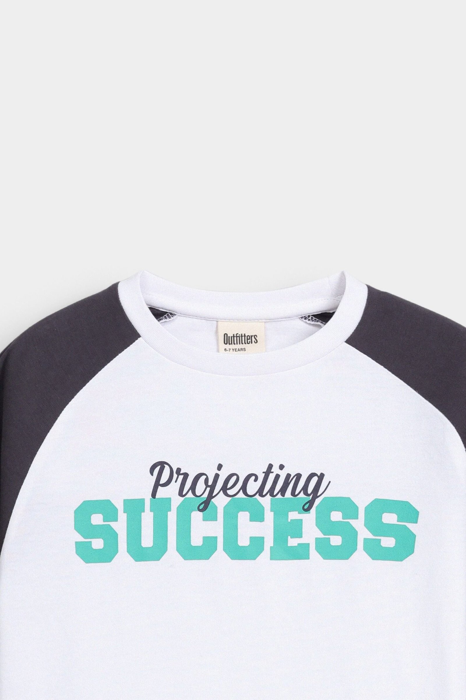 Raglan Slogan Print T-Shirt - Image 2
