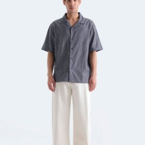 Resort Collar Striped Shirt