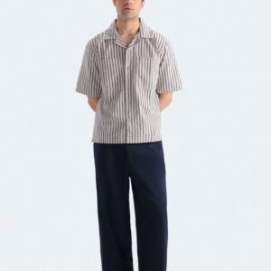 Resort Collar Striped Shirt