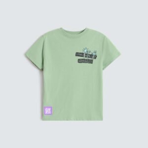 Tropical Graphic T-Shirt With Label Patch