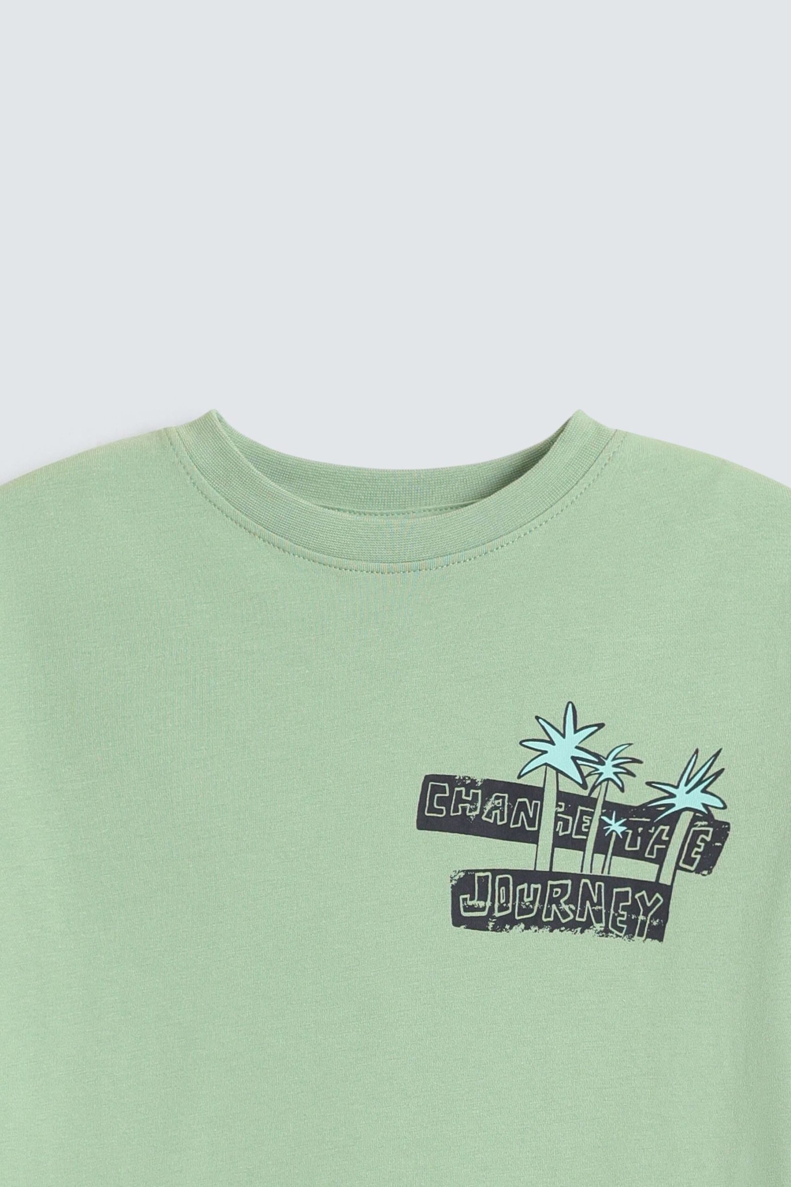 Tropical Graphic T-Shirt With Label Patch - Image 2