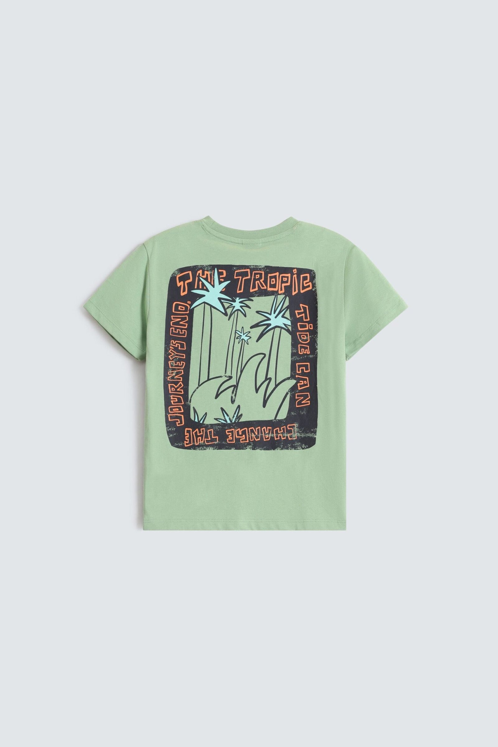 Tropical Graphic T-Shirt With Label Patch - Image 4