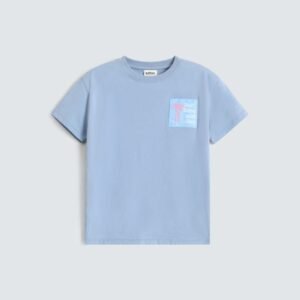 Tropical Graphic T-Shirt With Label Patch