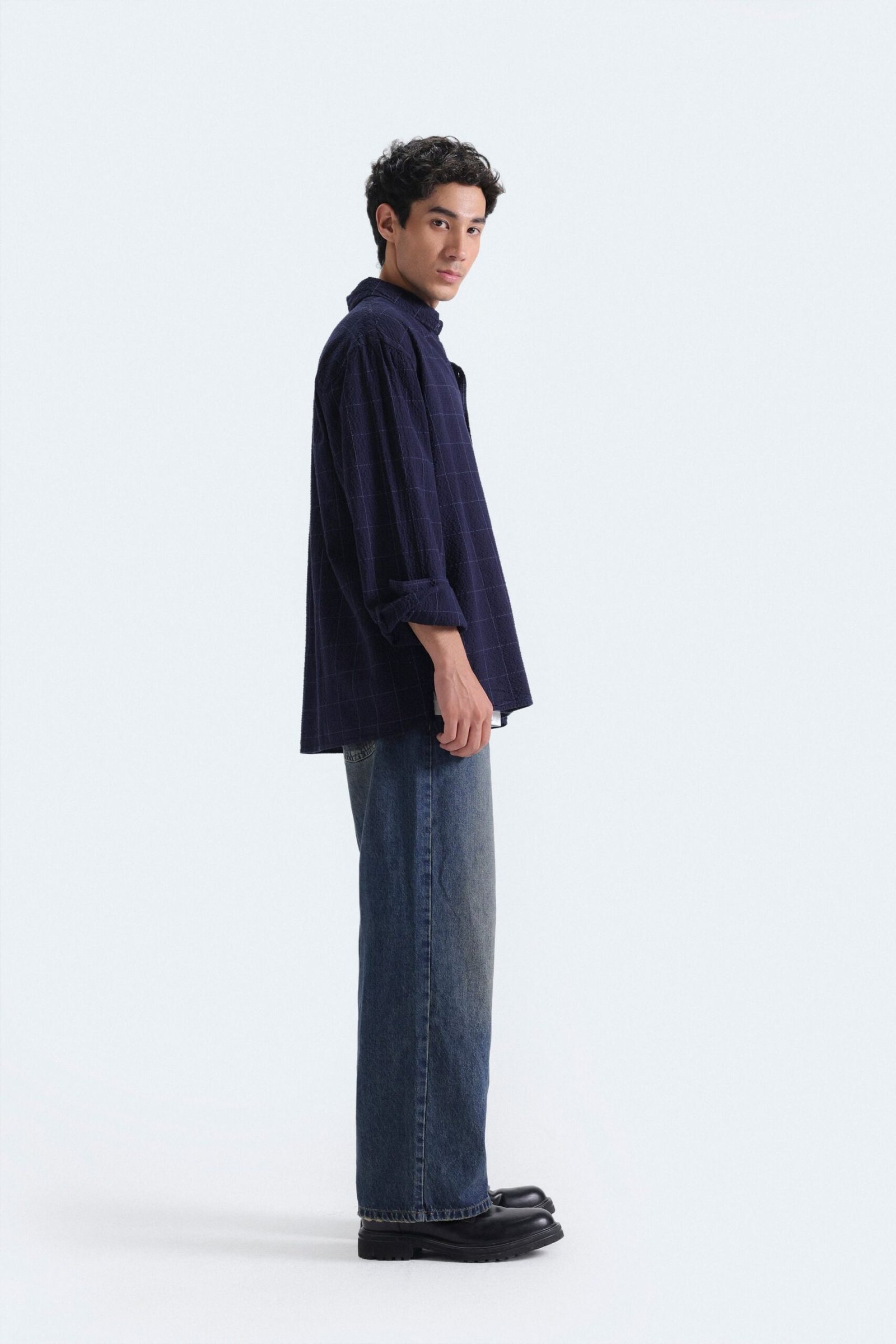 Textured Checkered Shirt - Image 3