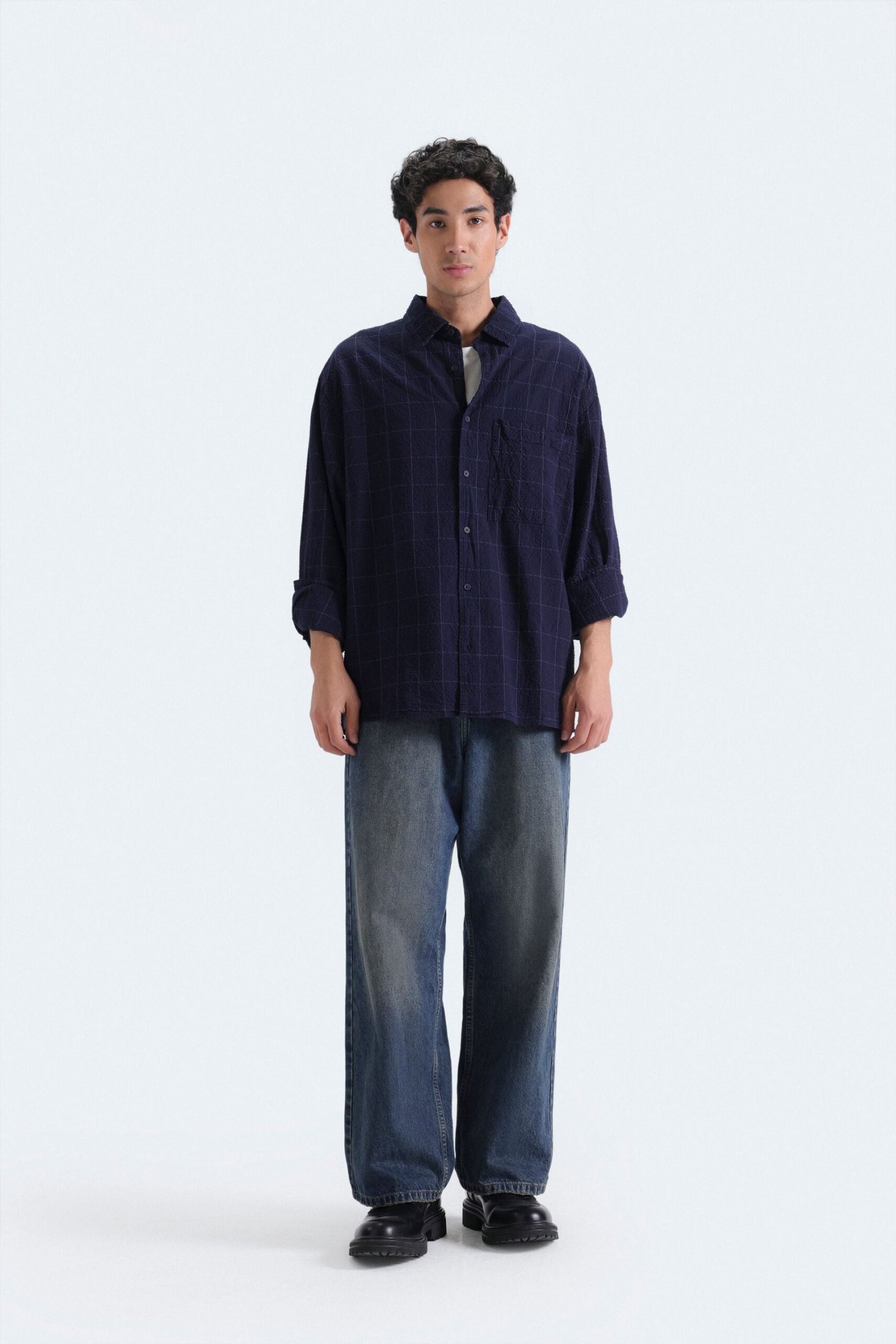 Textured Checkered Shirt