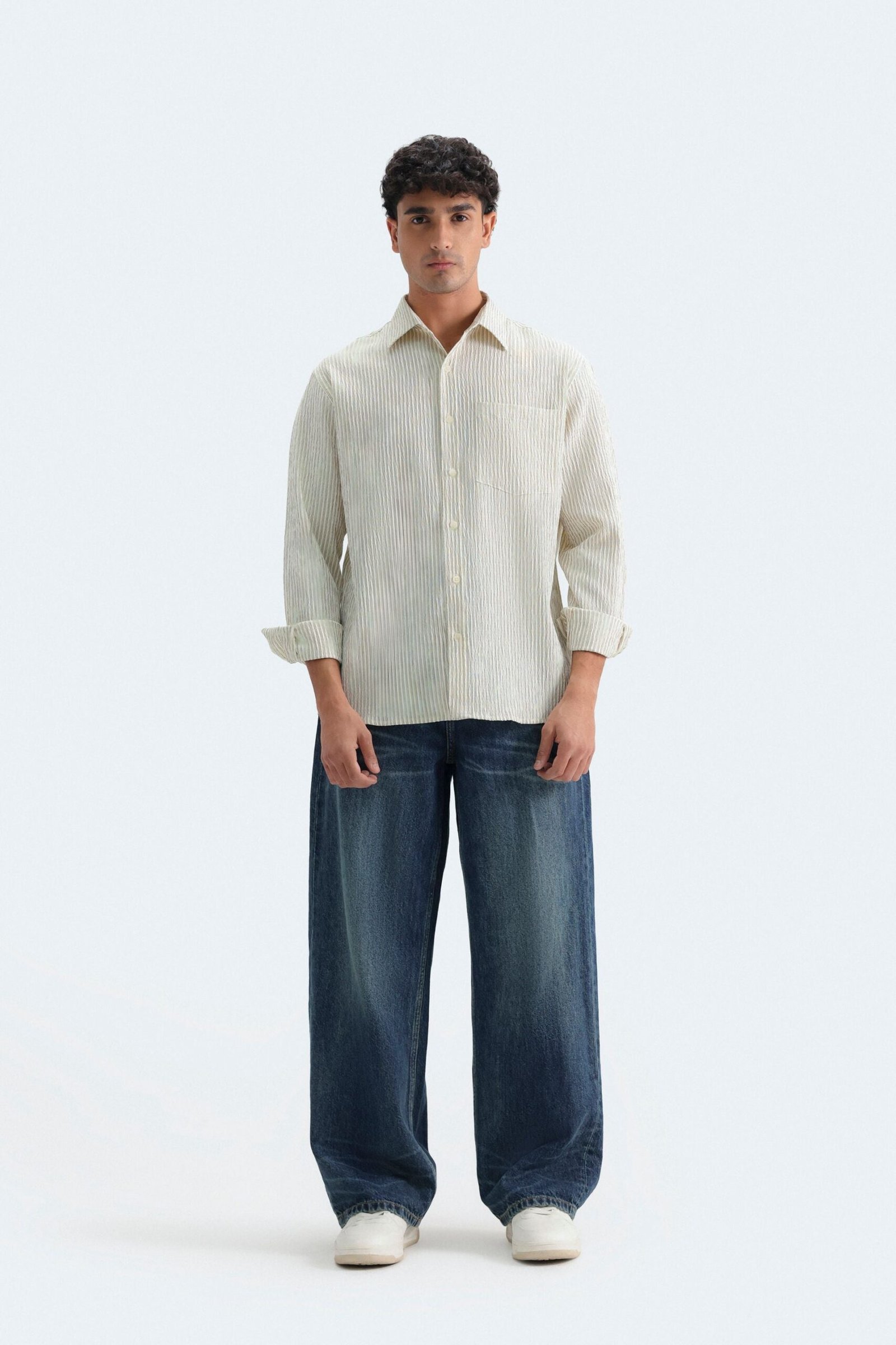 Textured Striped Shirt