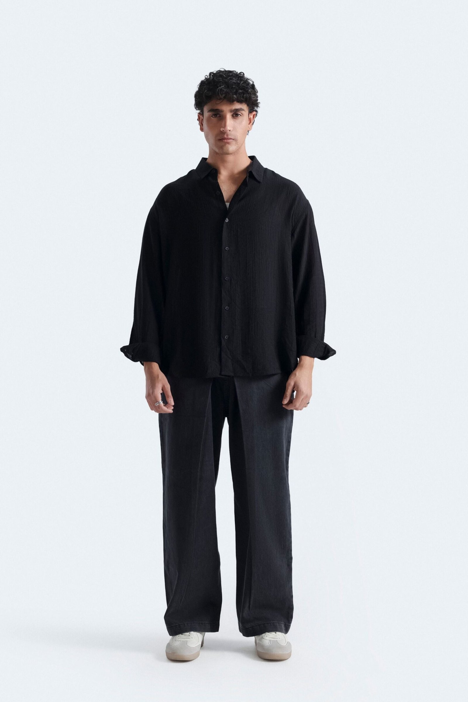 Textured Button Up Shirt