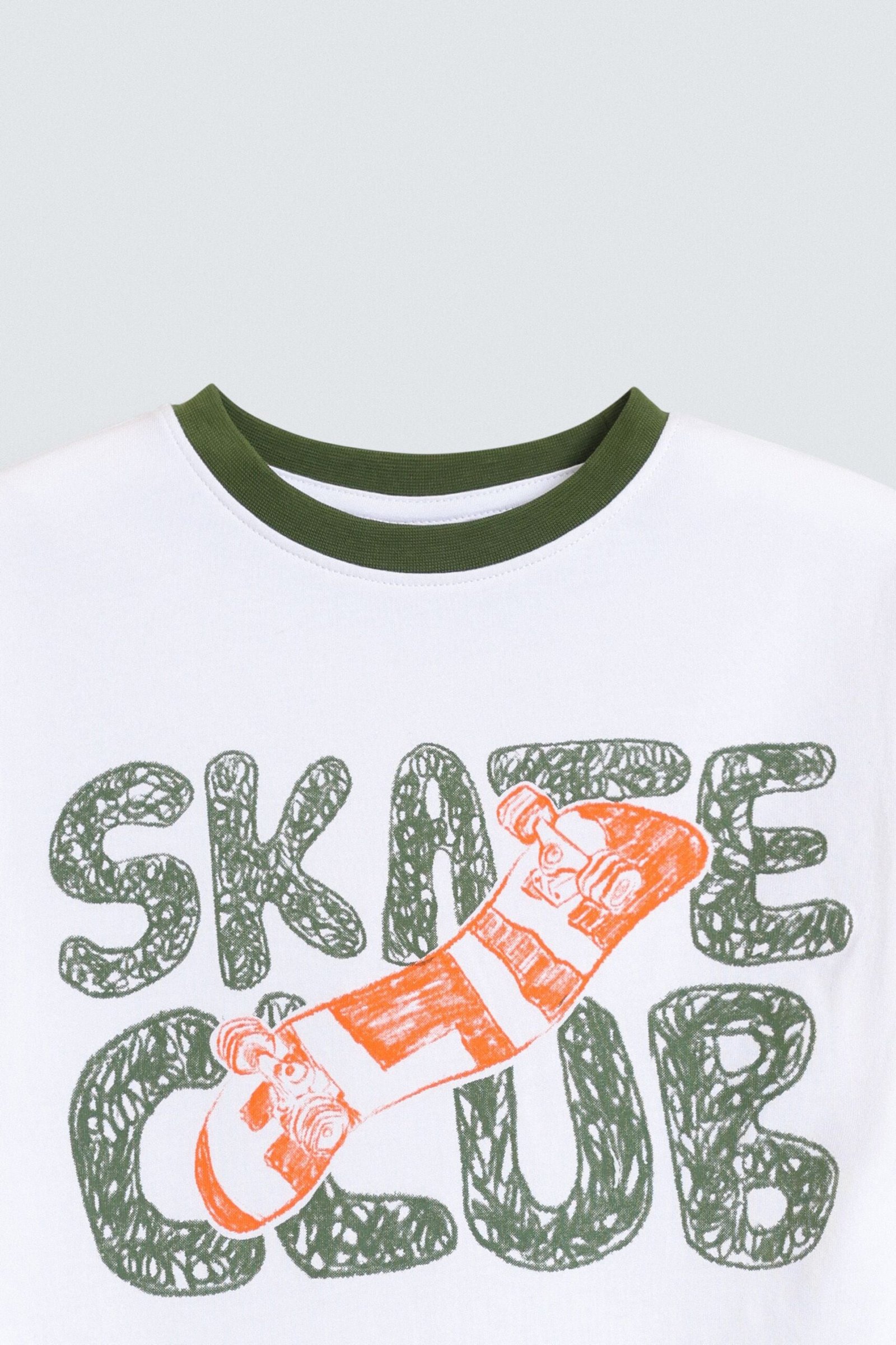 Skate Club Slogan T-Shirt - Image 2
