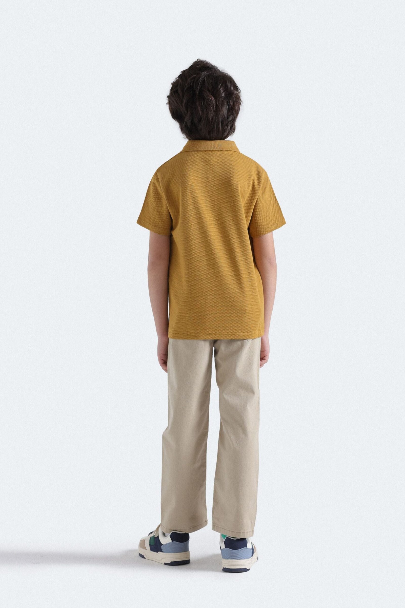 Textured Embroidered Polo Shirt - Image 12