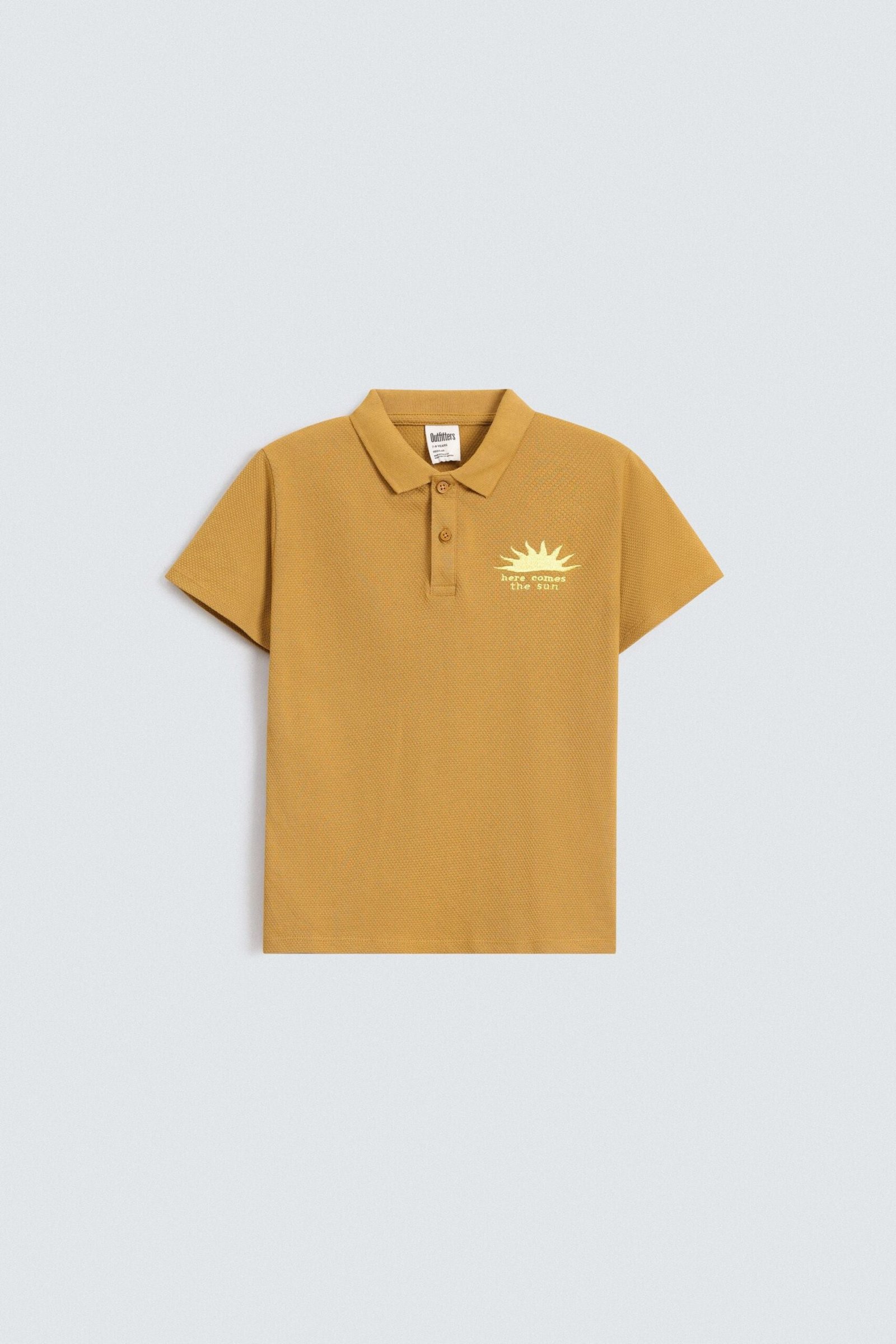 Textured Embroidered Polo Shirt - Image 7