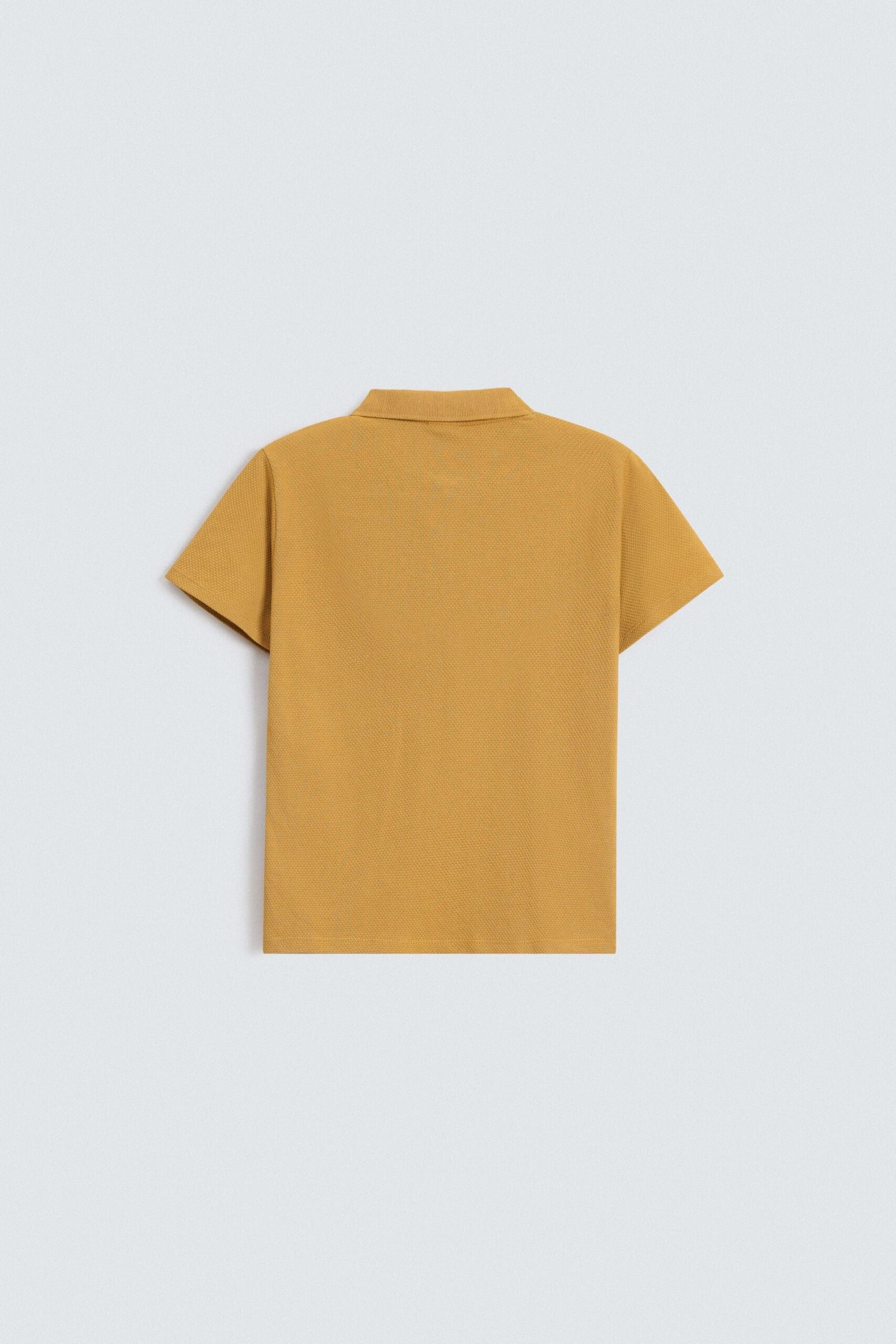 Textured Embroidered Polo Shirt - Image 9
