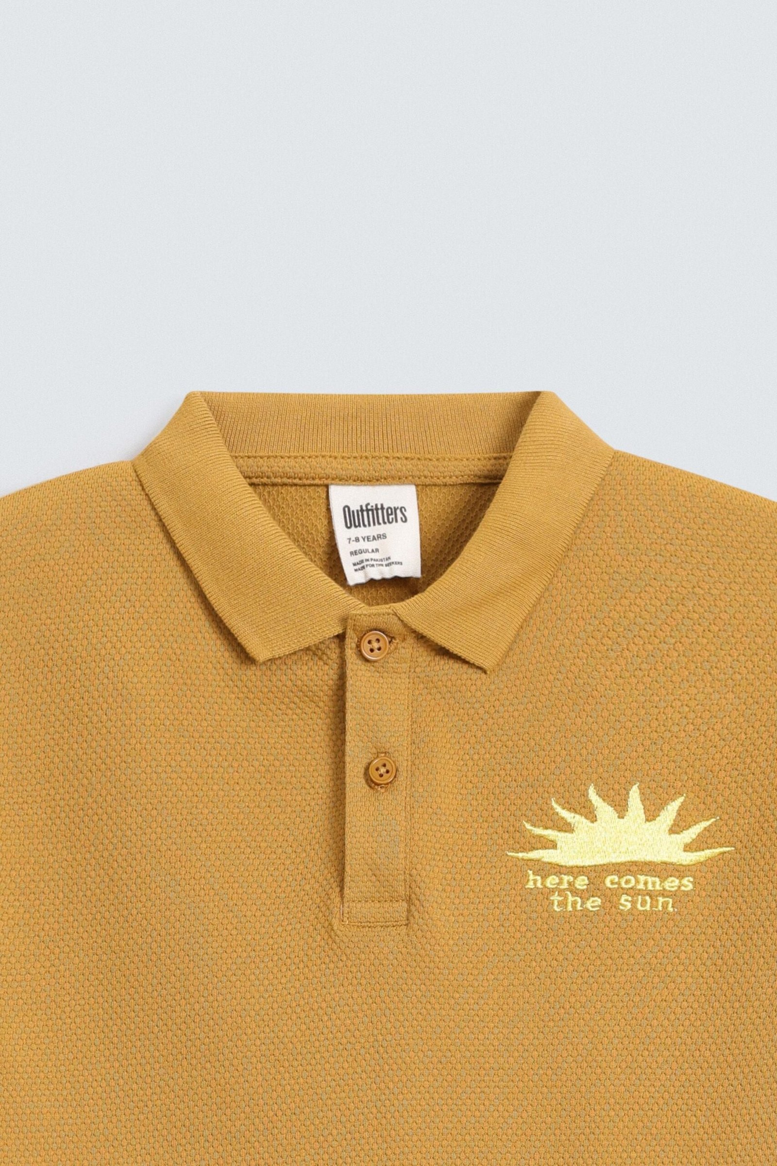 Textured Embroidered Polo Shirt - Image 8