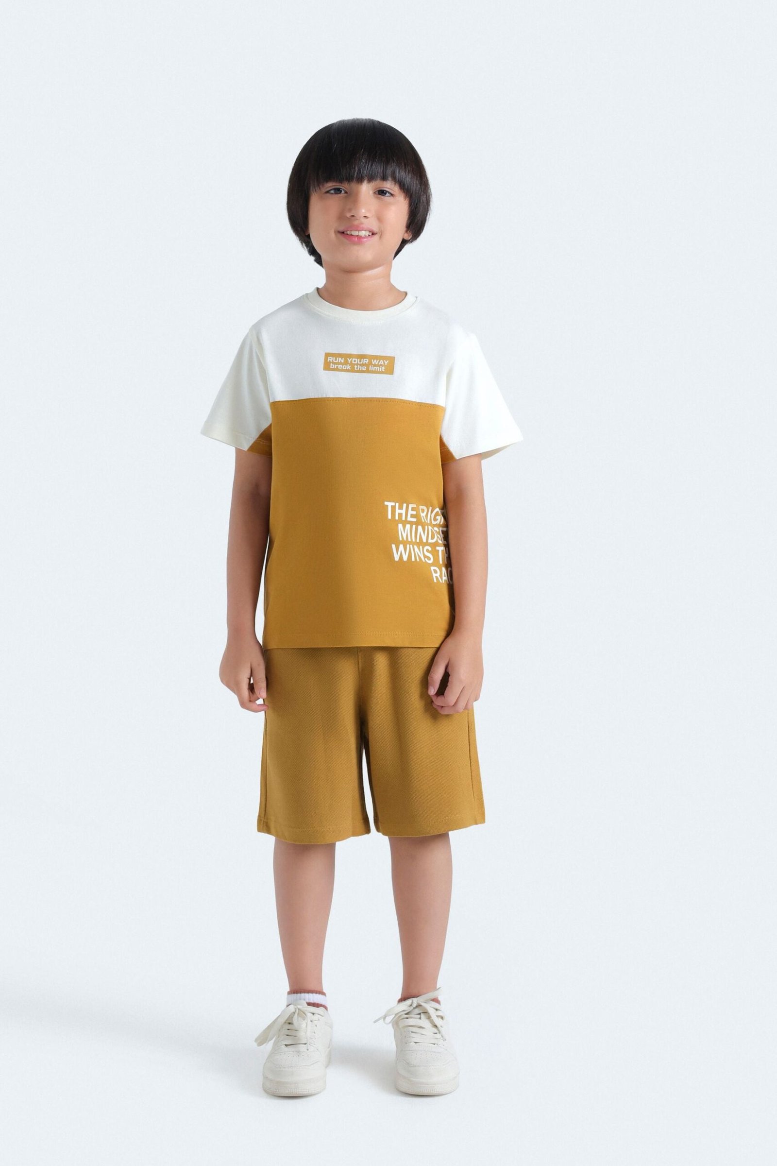Cut & Sew Slogan Print T-Shirt - Image 5