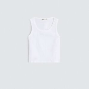 Scoop Neck Ribbed Tank Top