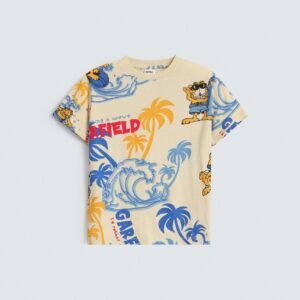 All-Over Tropical Print T-Shirt