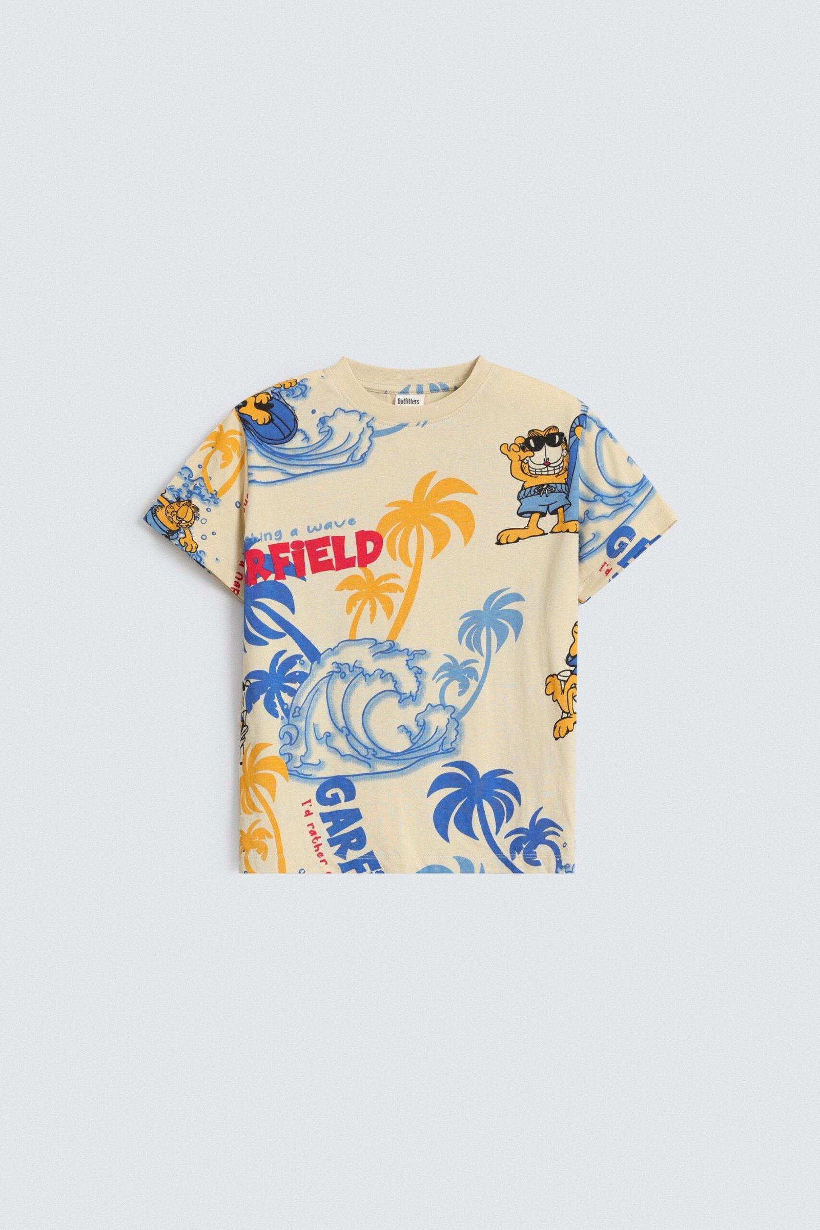 All-Over Tropical Print T-Shirt