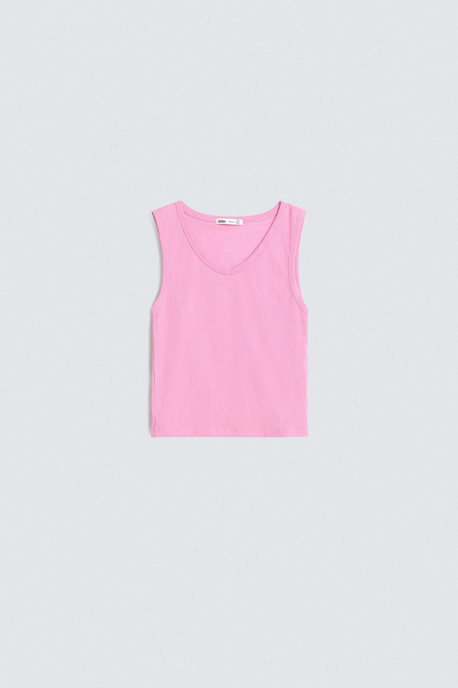 Cropped V Neck Tank Top - Image 5