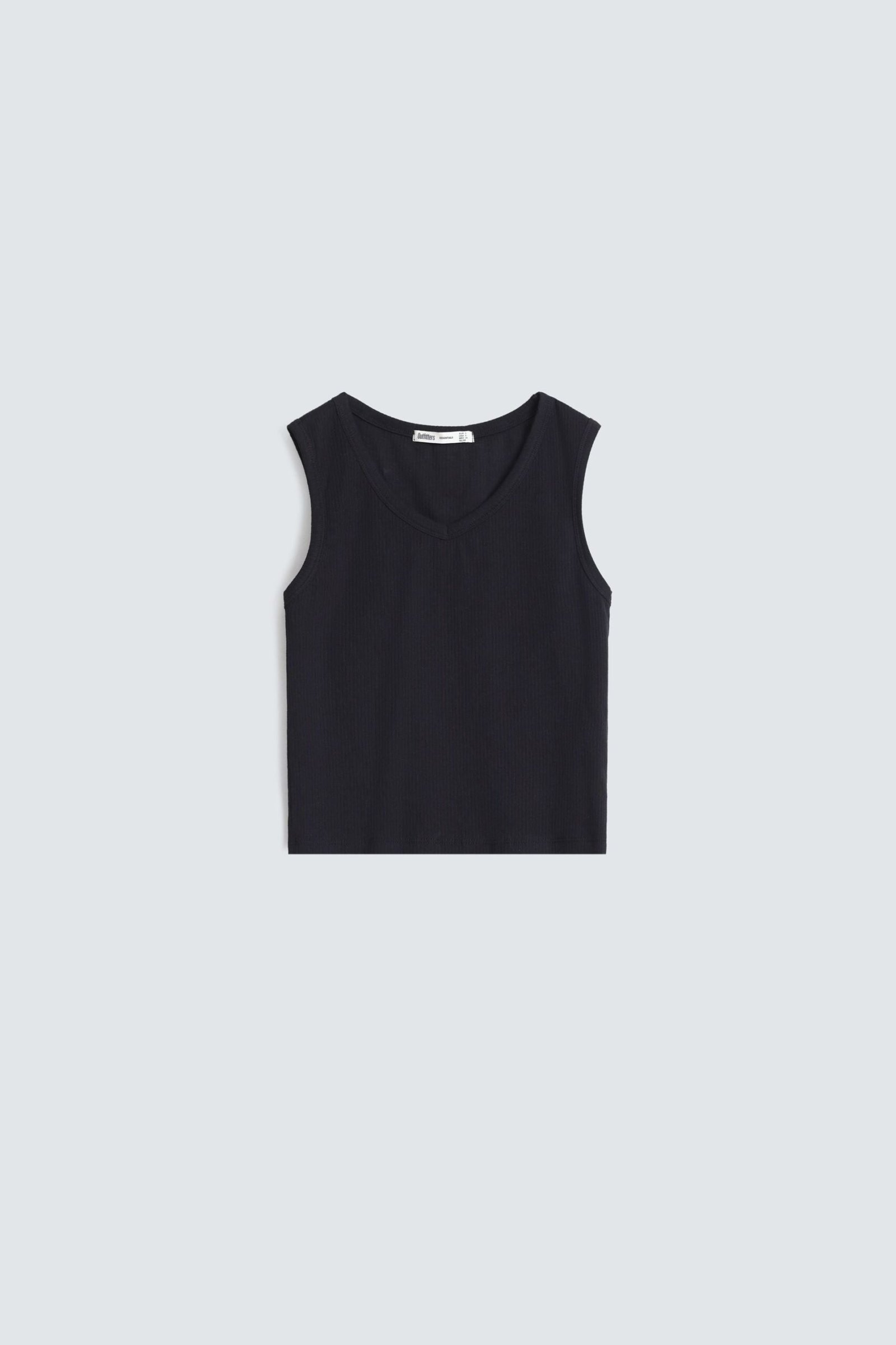 Cropped V Neck Tank Top - Image 11