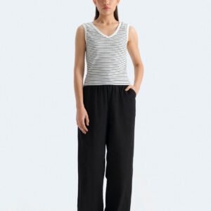 Cropped Striped Tank Top