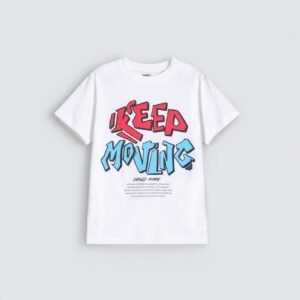 Keep Moving Slogan Print T-Shirt