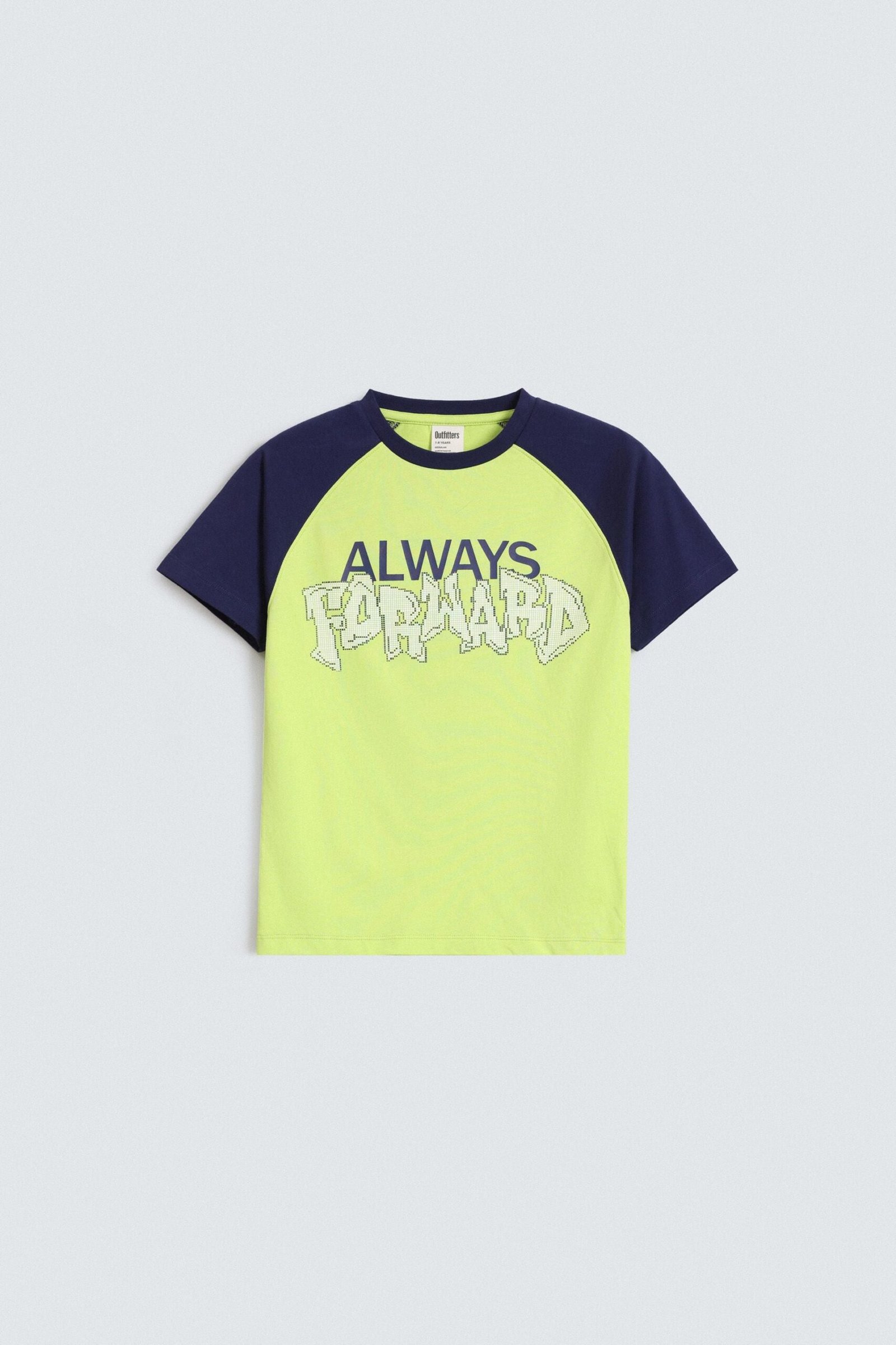 Raglan Slogan Print T-Shirt