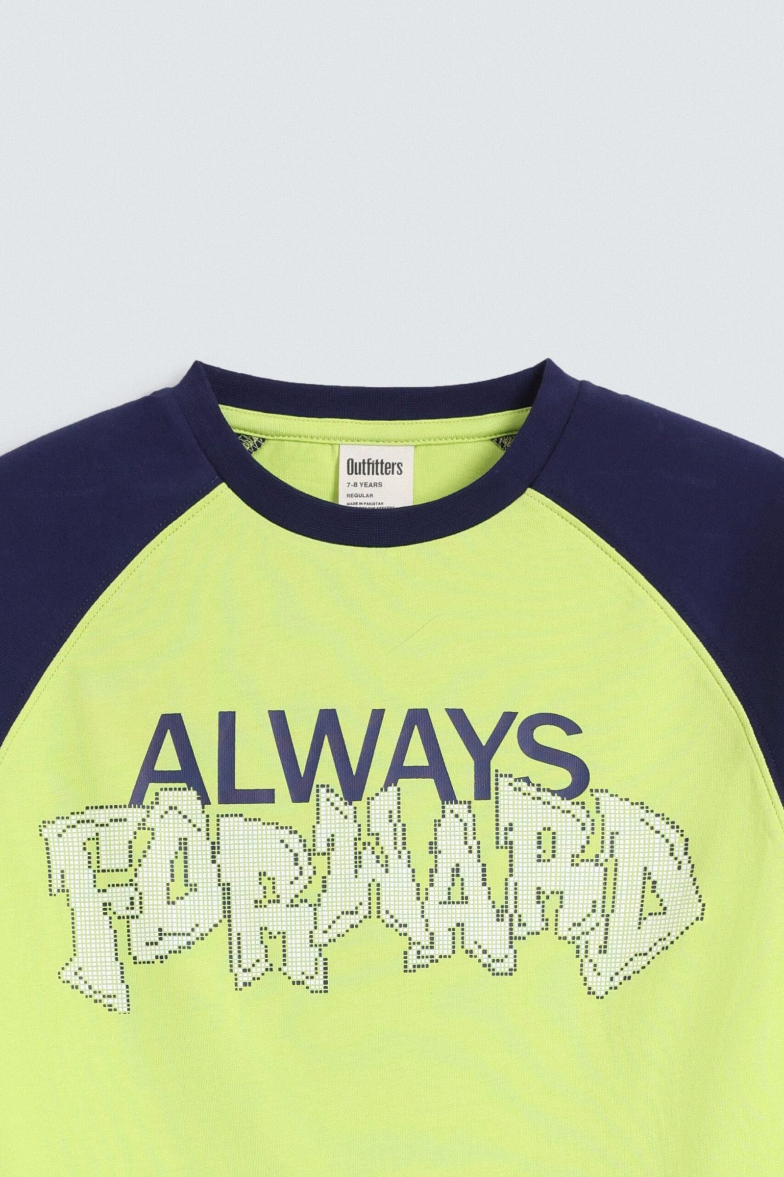 Raglan Slogan Print T-Shirt - Image 2