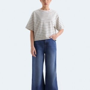Cropped Striped T-Shirt