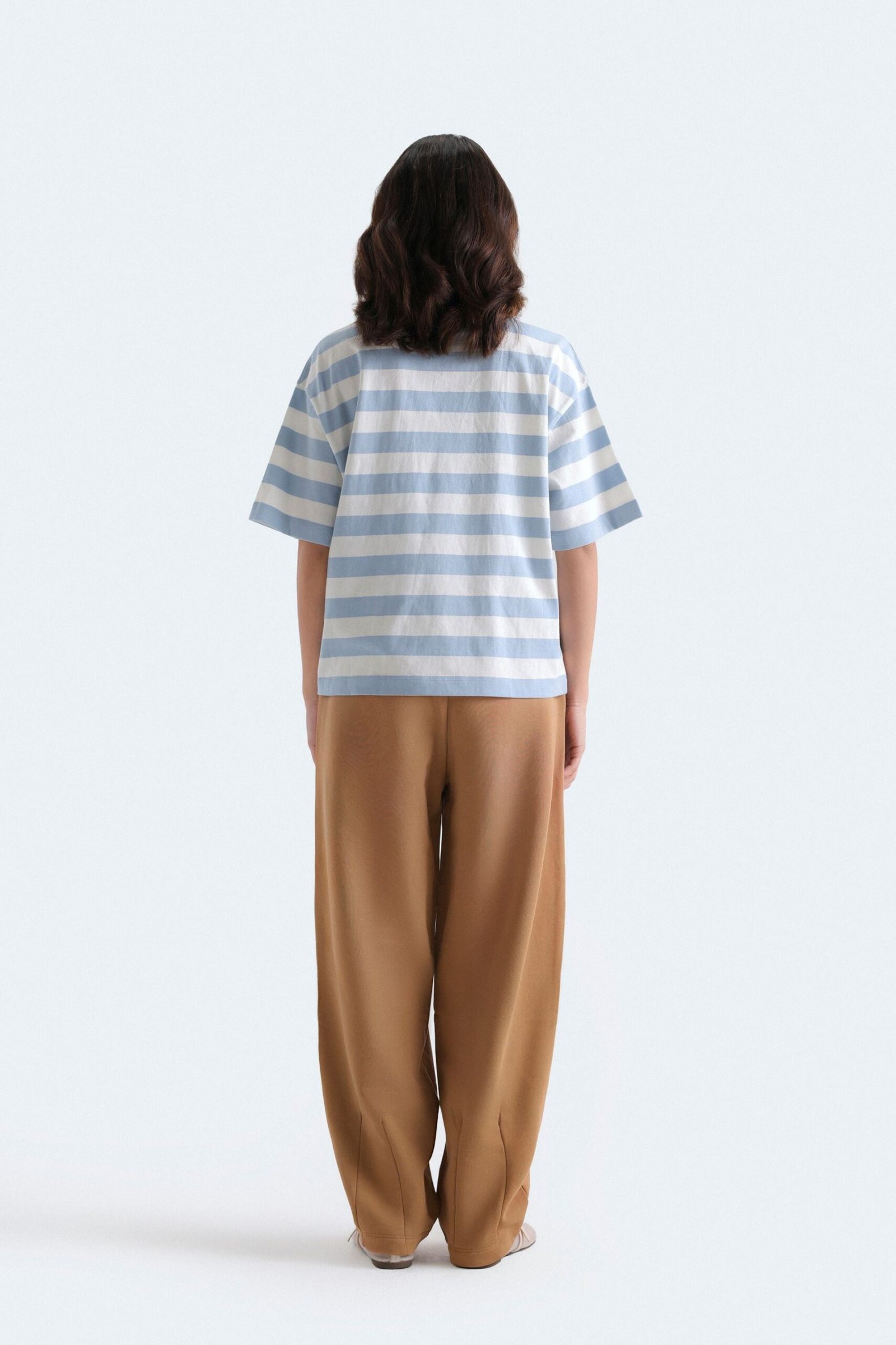 Slogan Print Striped T-Shirt - Image 4