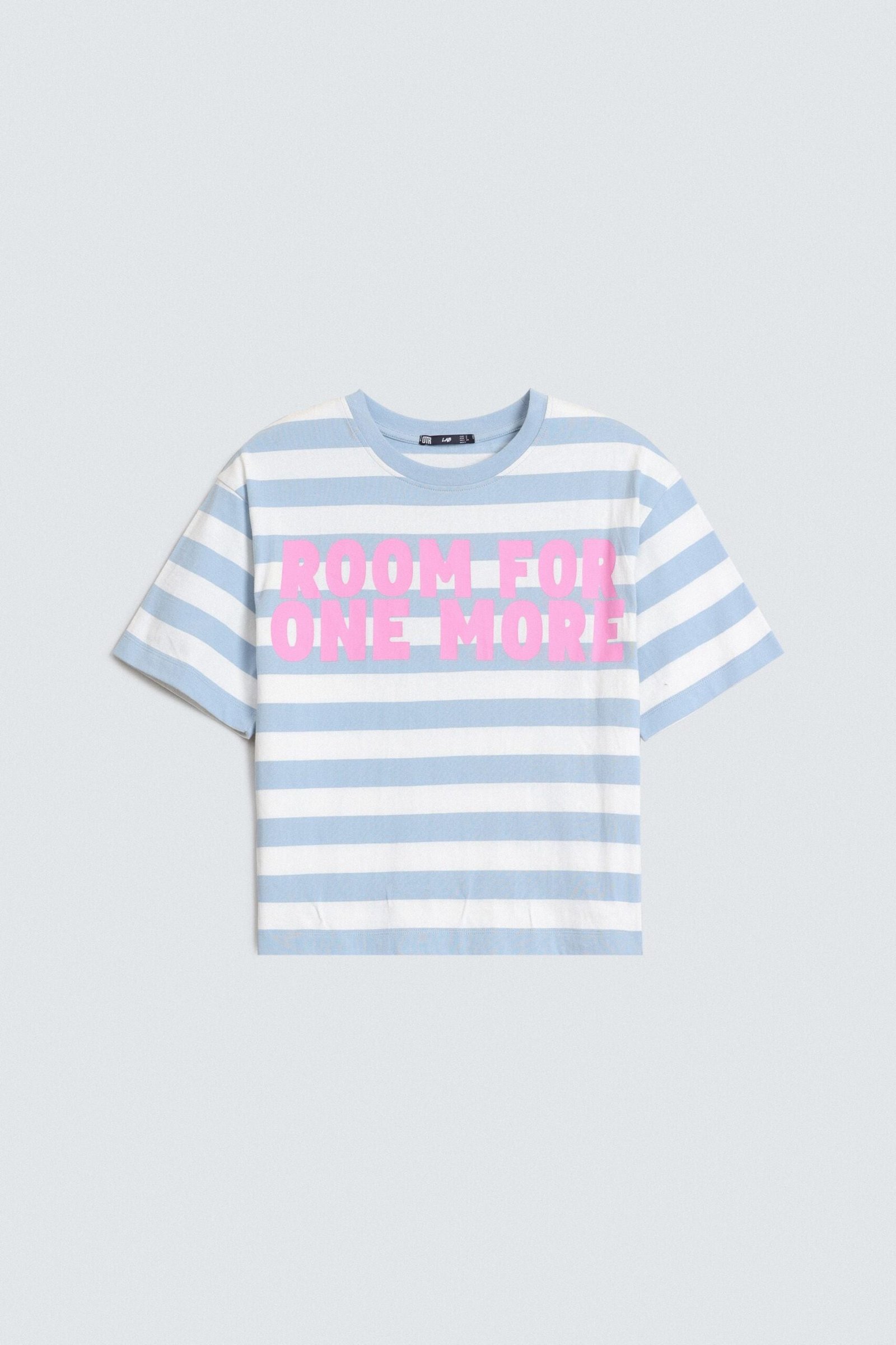 Slogan Print Striped T-Shirt - Image 5