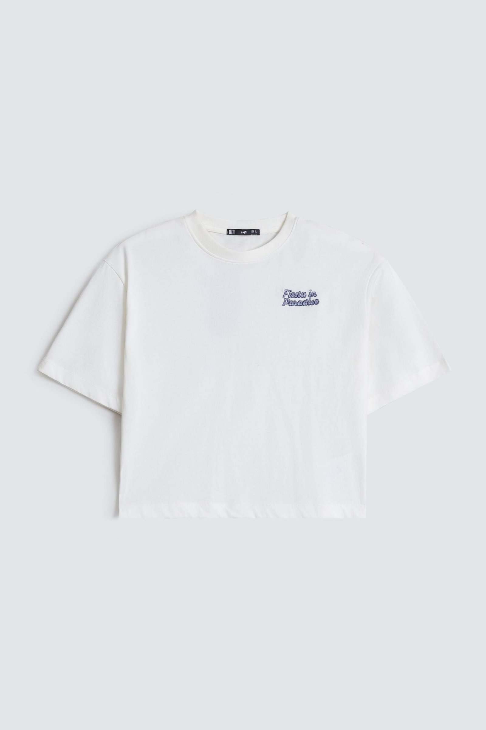 Cropped Embroidered T-Shirt - Image 5