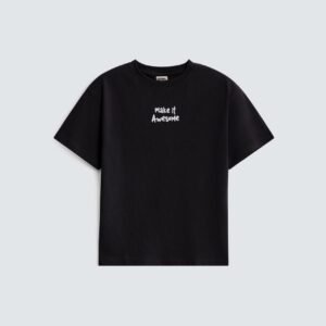 Embroidered Textured T-Shirt