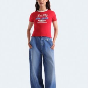 Super Cropped Slogan T-Shirt