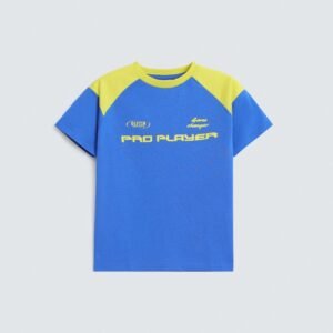 Color Block Slogan Print T-Shirt