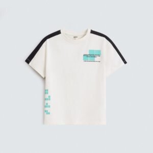 Color Block Slogan Print T-Shirt