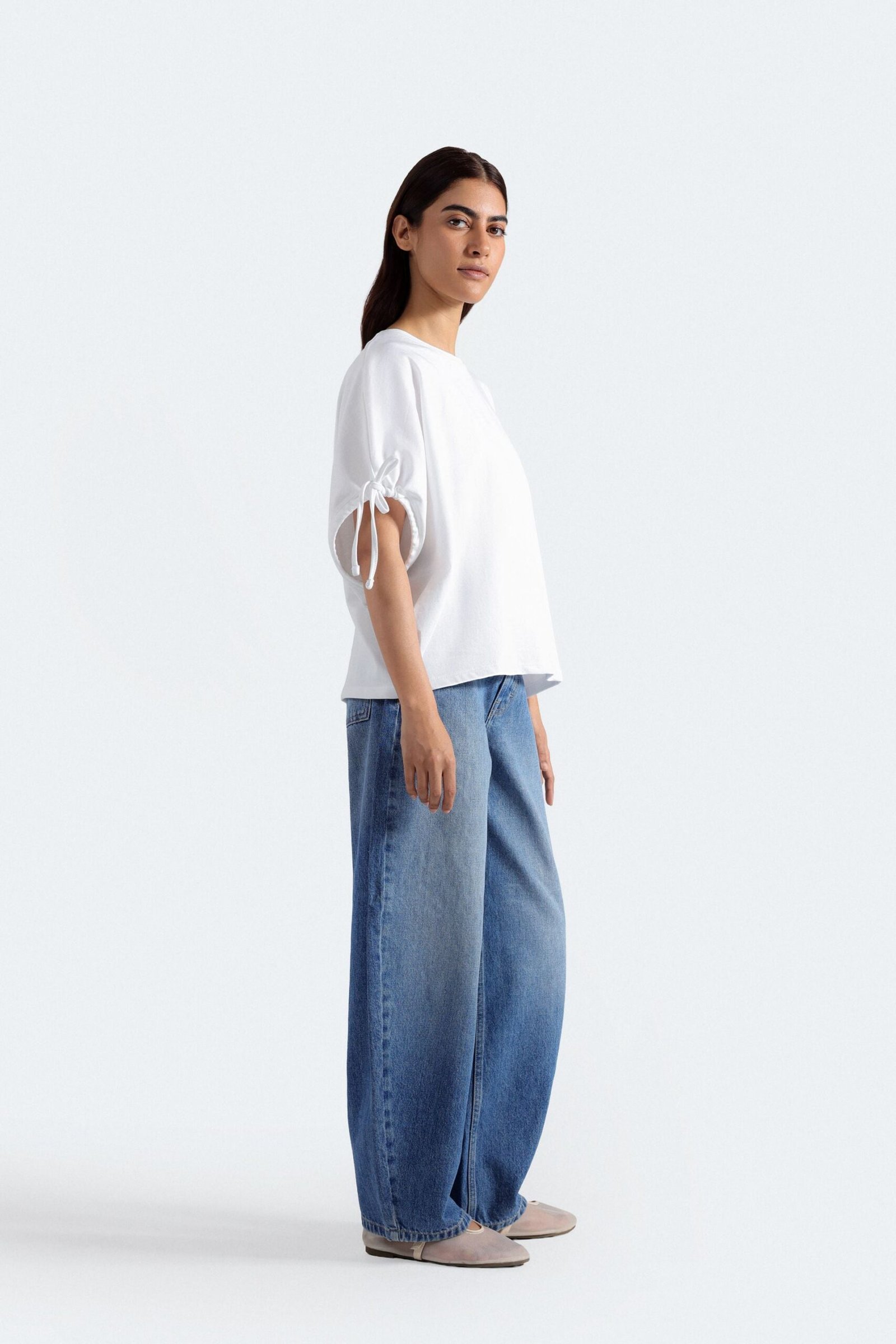 Cropped Drop Shoulder T-Shirt - Image 3