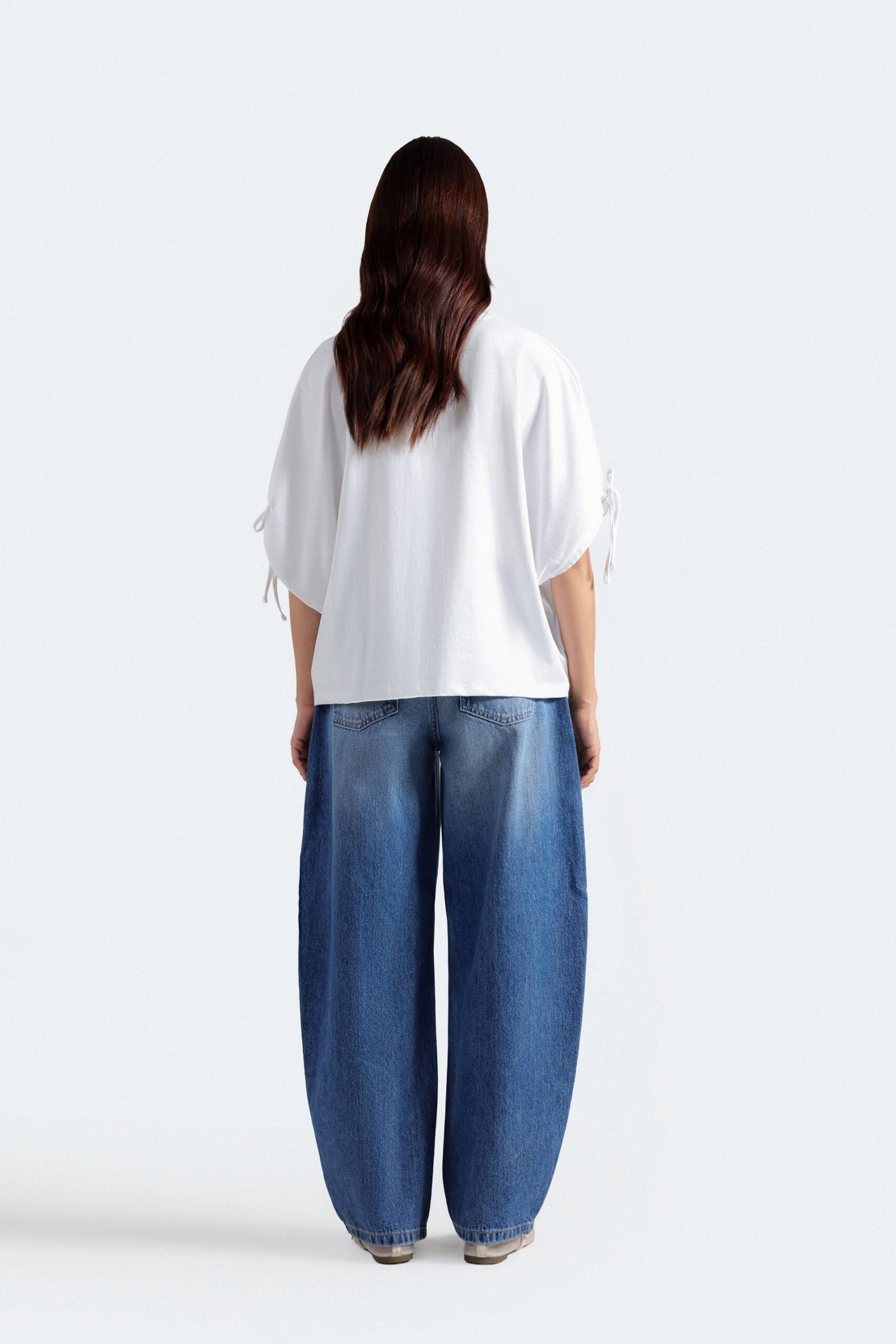 Cropped Drop Shoulder T-Shirt - Image 4