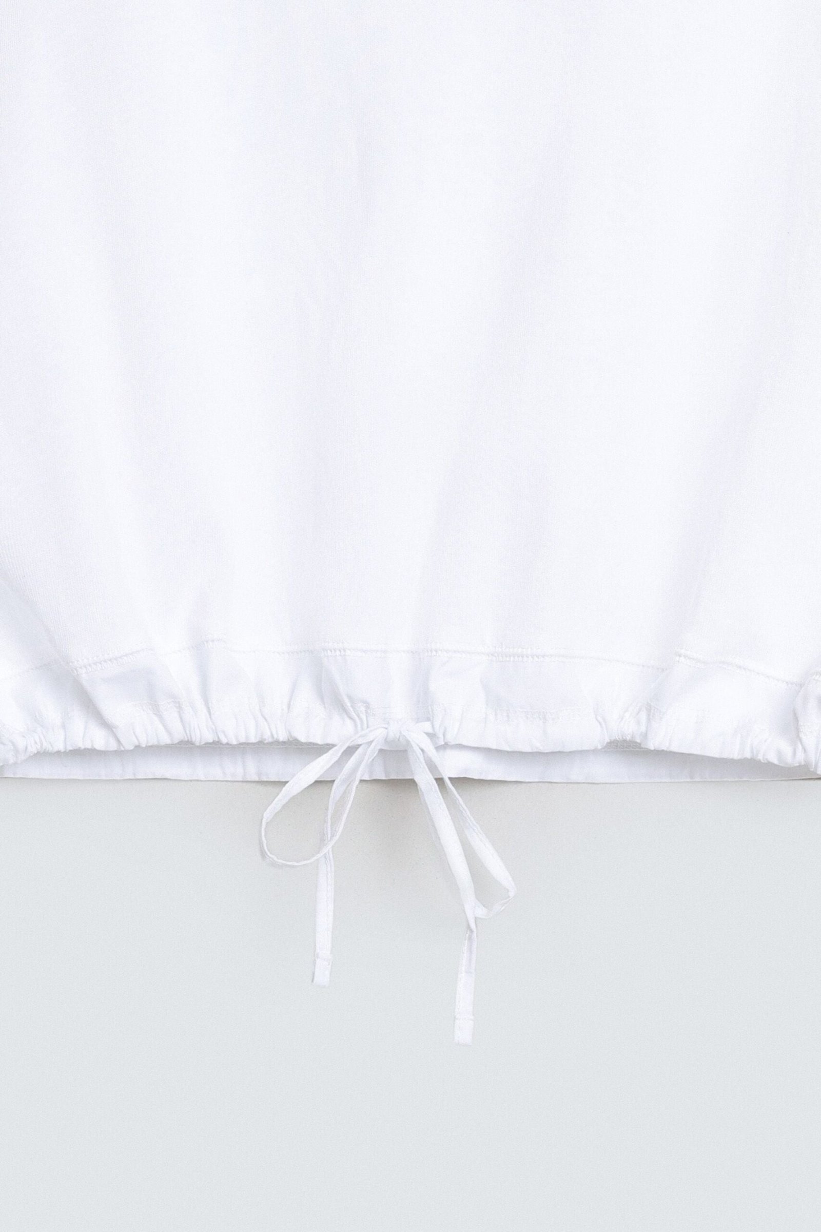 Cropped T-Shirt With Bow Detail - Image 14