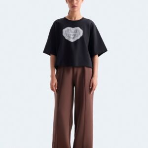 Cropped Embroidered T-Shirt