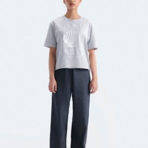 Cropped Embroidered T-Shirt