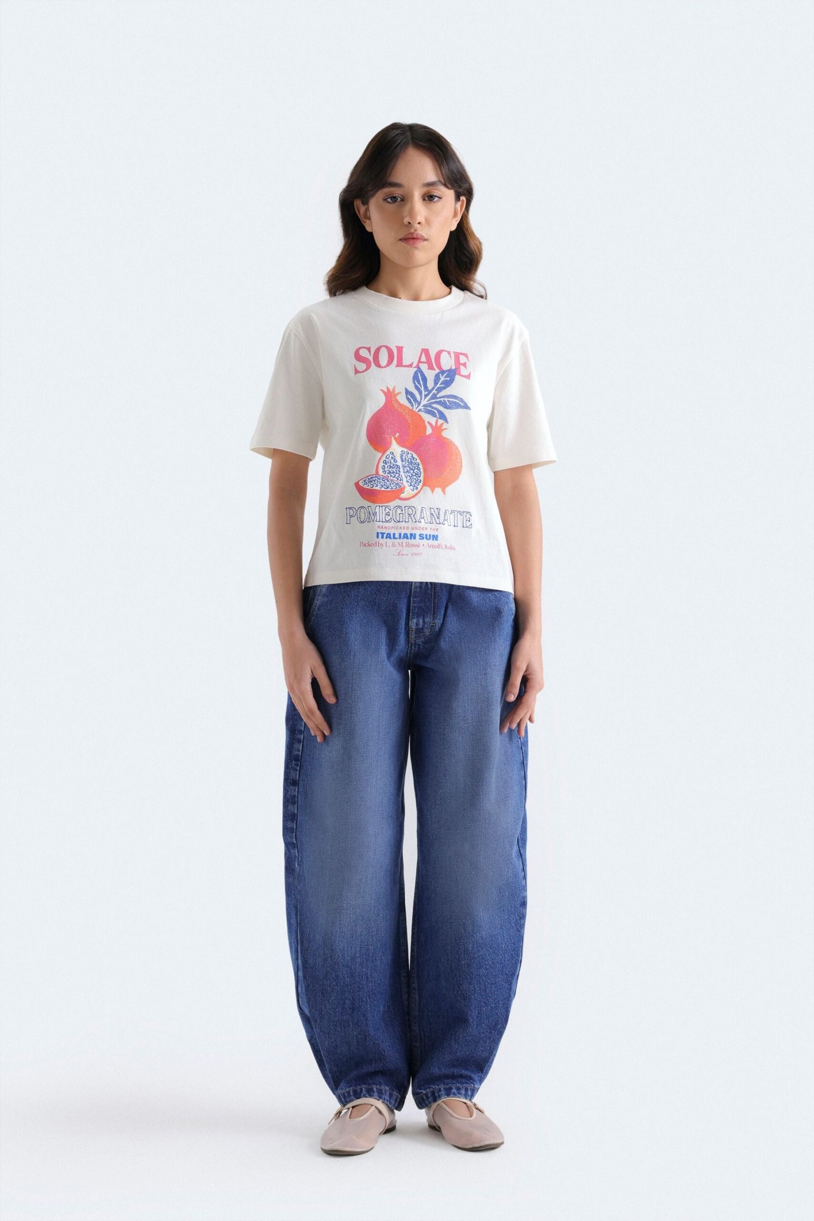 Cropped Embroidered Graphic T-Shirt