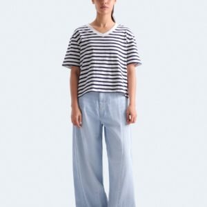 Cropped Stripped T-Shirt