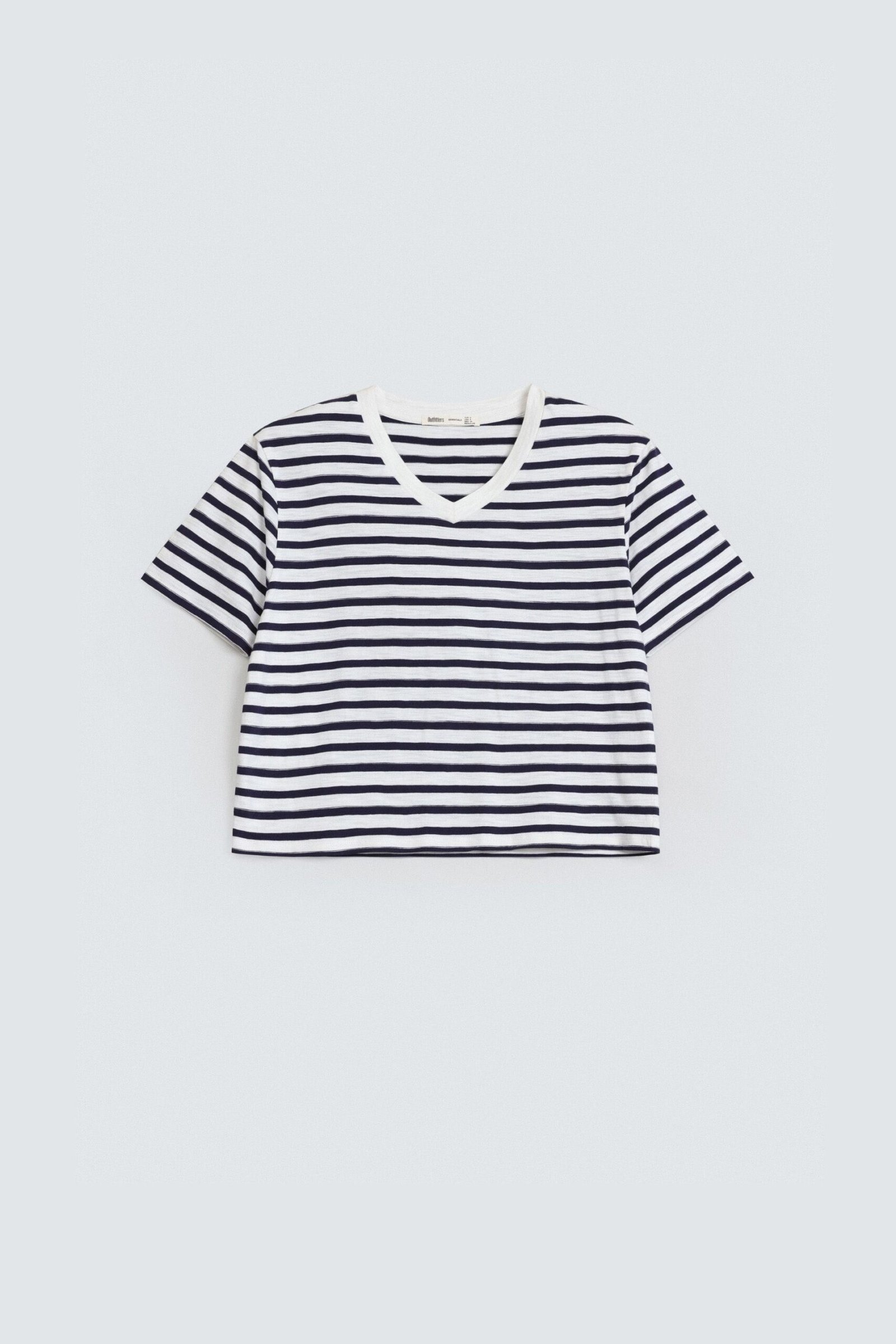 Cropped Stripped T-Shirt - Image 5