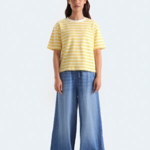 Cropped Striped T-Shirt
