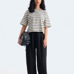 Cropped Striped T-Shirt