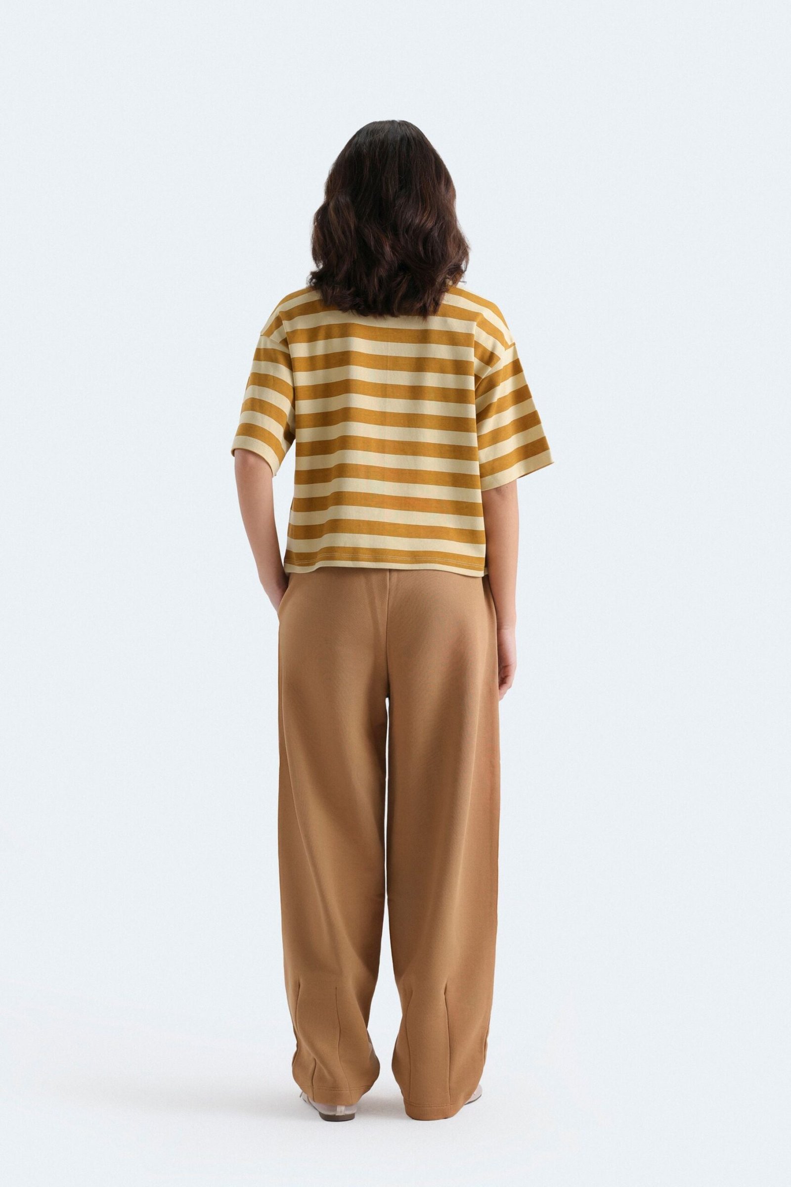 Cropped Striped T-Shirt - Image 4