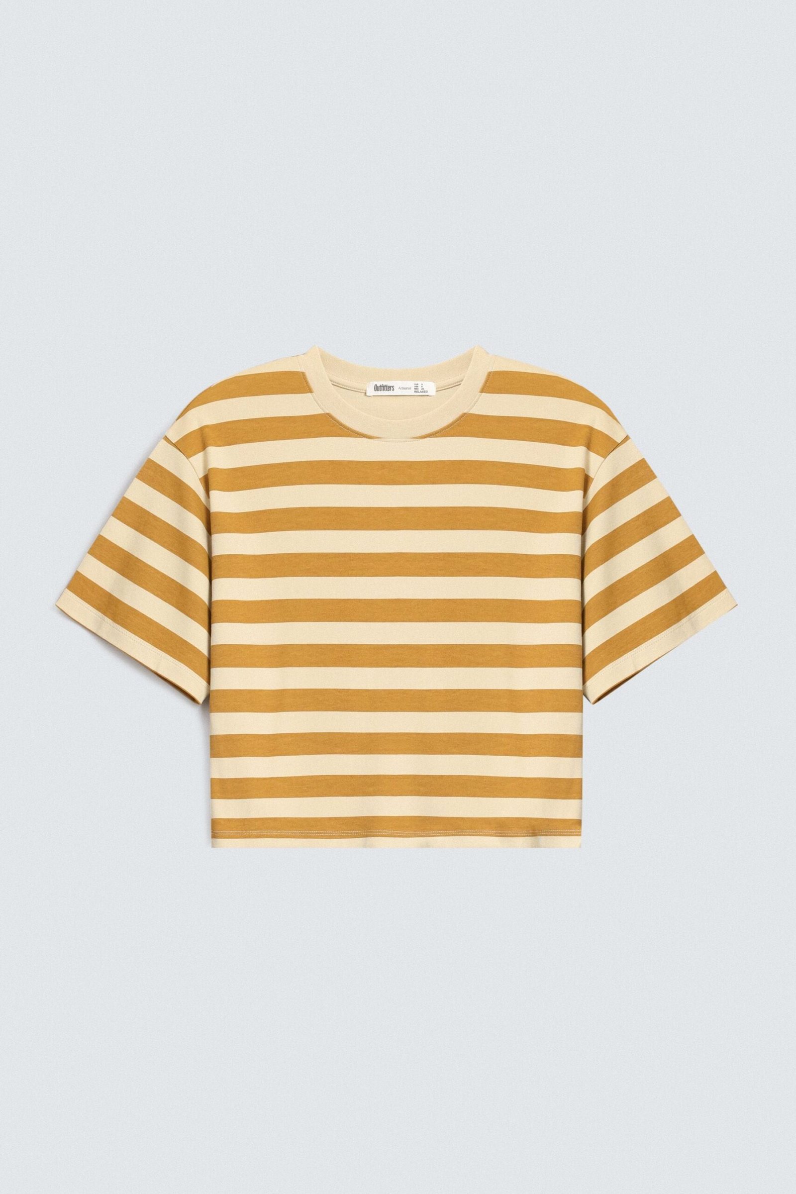 Cropped Striped T-Shirt - Image 5
