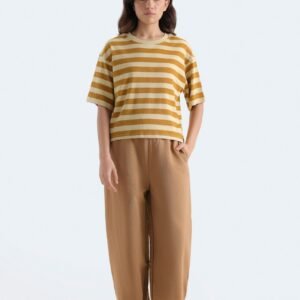 Cropped Striped T-Shirt