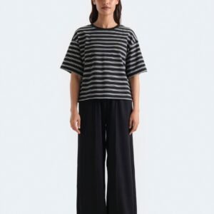 Cropped Striped T-Shirt