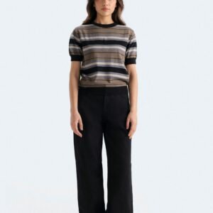Cropped Striped T-Shirt